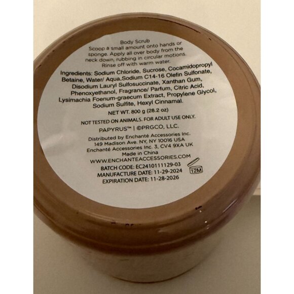 NEW Papyrus Cherish Nourishing Body Scrub 600g/21.16oz In Decorative Gold Jar - Picture 7 of 7
